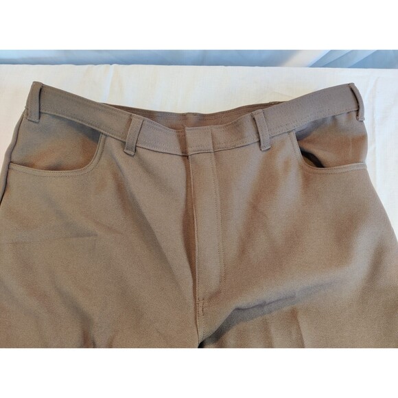Vintage John Blair Pants Men's 40M Brown Slacks Polyester Western Stitch Pocket - Picture 6 of 12